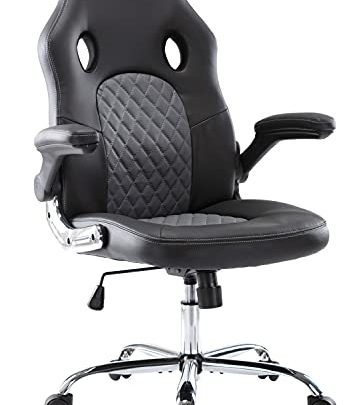 Office Chair, Gaming Chair Comfortable Ergonomic Task Computer Desk Chair Swivel Home Office Chairs with Flip-up Arms and Adjustable Height,…