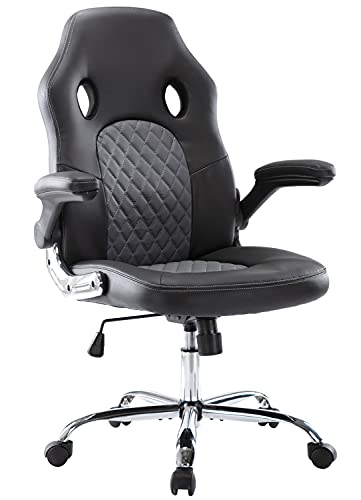 Office Chair, Gaming Chair Comfortable Ergonomic Task Computer Desk Chair Swivel Home Office Chairs with Flip-up Arms and Adjustable Height,…