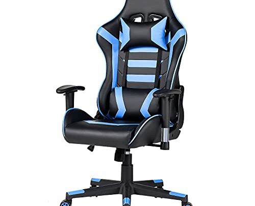 Gaming Chair Computer Game Chair – Ergonomic Office Chairs Adjustable Swivel Multifunctional Desk Chair with Headrest and Lumbar Support Video…