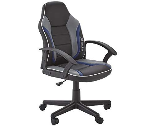 X Rocker Chicane LED 2.0 Wired Floor Rocker Gaming Chair, 29.13 x 16.54 x 26.77, Black