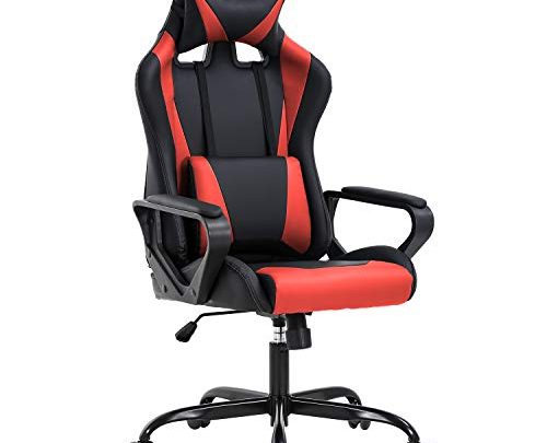 High-Back Gaming Office Chair Racing Style Computer Desk Chair Ergonomic Executive Swivel Rolling Chair with Lumbar Support for Women, Men(Red)