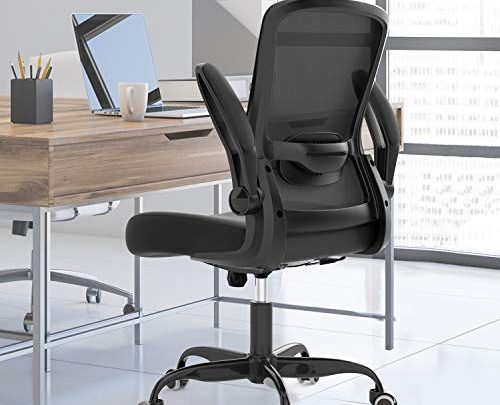 2021 Newest Ergonomic Office Chair, Home Office Chair with Adjustable Lumbar Support, Desk Chair with Thickened Cushion, Computer Chair with…