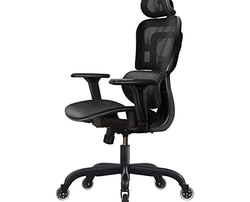Office Chair, FelixKing Ergonomic Desk Chair with Adjustable Headrest and Armrests Lumbar Support and Roller Blade Wheels Reclining High Back…
