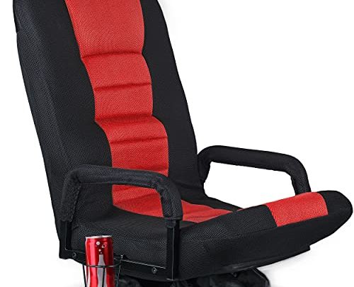 Swivel Gaming Floor Chair for Adults Teens,360 Degree Video Game Chairs with Folding Adjustable Backrest,Lazy Sofa Lounger for TV, Reading,…