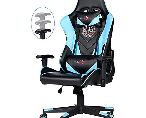 Toszn Ergonomic Video Gaming Chair 400 lb Weight Capacity, Office Computer Chair with Headrest Lumbar Support, Reclining Racing Chair, Game…