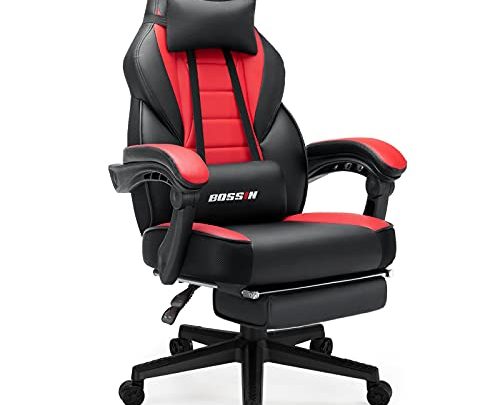 LEMBERI Video Game Chairs with footrest，Gamer Chair,Big and Tall Gaming Chair 400lb Weight Capacity，Gaming Chairs for Adults Teens，Racing Style Gaming…