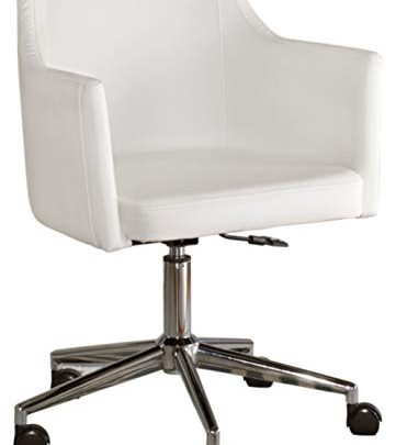 Signature Design by Ashley – Baraga Home Office Swivel Desk Chair – White