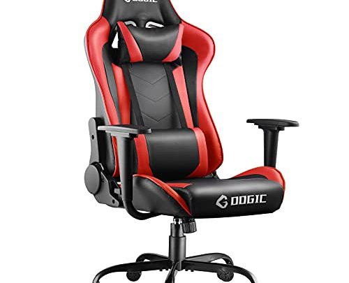 Red Gaming Chair Racing Chair Computer Game Chair PU Leather High-Back Game Chair Reclining Video Gaming Chair Ergonomic Office Chair…
