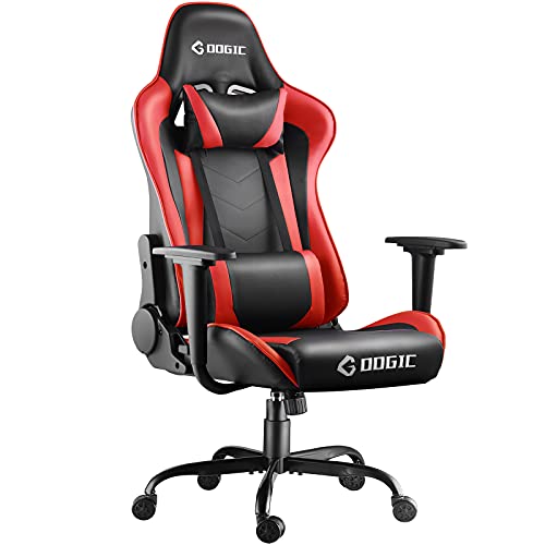 Red Gaming Chair Racing Chair Computer Game Chair PU Leather High-Back Game Chair Reclining Video Gaming Chair Ergonomic Office Chair…