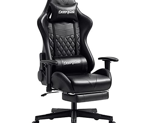 Darkecho Gaming Chair with Footrest Massage Racing Office Computer Ergonomic Chair Leather Reclining Video Game Chair Adjustable Armrest High Back…