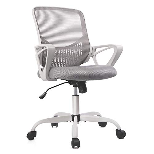 Home Office Chair, Mid Back Desk Chair Ergonomic Computer Chair Executive Rolling Swivel Height Adjustable Mesh Task Chair with Lumbar…
