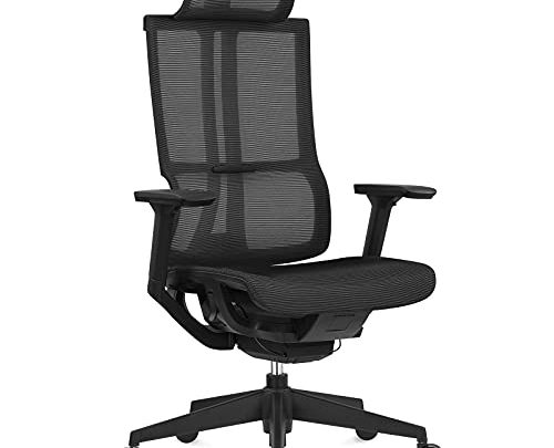 HARBLAND Ergonomic Office Chair, High Back Mesh Computer Chair with Adjustable Headrest, 4D Armrest, Sliding Seat, High Back Desk Chair…