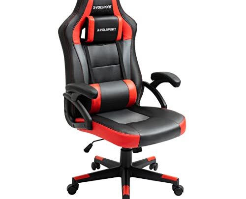 X-VOLSPORT Racing Video Game Chair Office Chair Computer Gaming Chair Gaming Chair Desk Chair High Back Swivel Chair with PU…