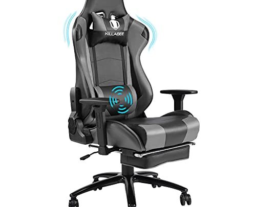Gaming Chair Racing Style Office Chair, Big and Tall Office Chair with Thickened Padded, 360° Swivel and 155° Recline Computer…