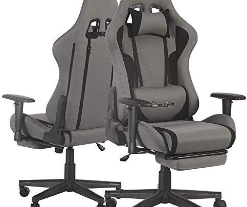 Gaming Chair Racing Computer Office Desk Chair High-Back Recliner Ergonomic Adults with Retractable Footrest Executive Modern Massage Lumber Support Upgraded…