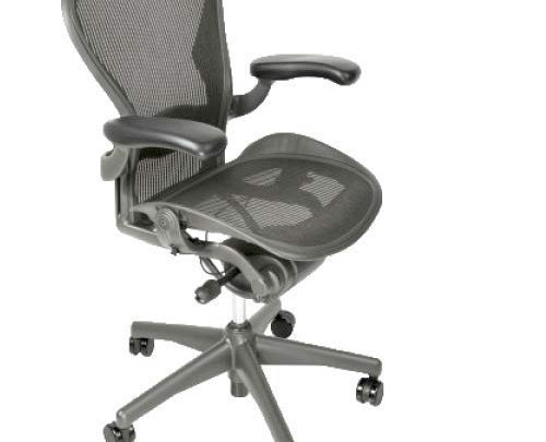 Aeron Fully Adjustable Lumbar Pad and Tilt Limiter with Hardwood Casters