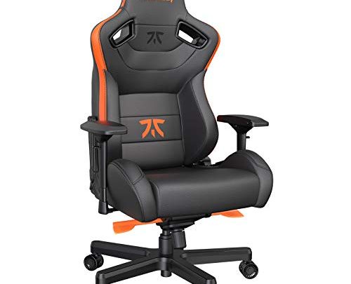 ANDASEAT Fnatic Esports Pro Gaming Chair Black & Orange – Premium Ergonomic Office Desk Chairs Leather with Neck and Lumbar…