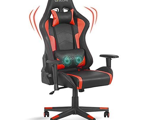 Okeysen Gaming Chair,Ergonomic High Back Office Desk Chair, Swivel Computer Chair with Retractable Footrest Lumbar Support, Leather Recliner Home Chair…