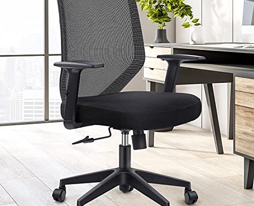 ETasker Ergonomic Office Chair – Home Office Desk Chairs with Adjustable Arms, Breathable Mesh Computer Chair for Home Office