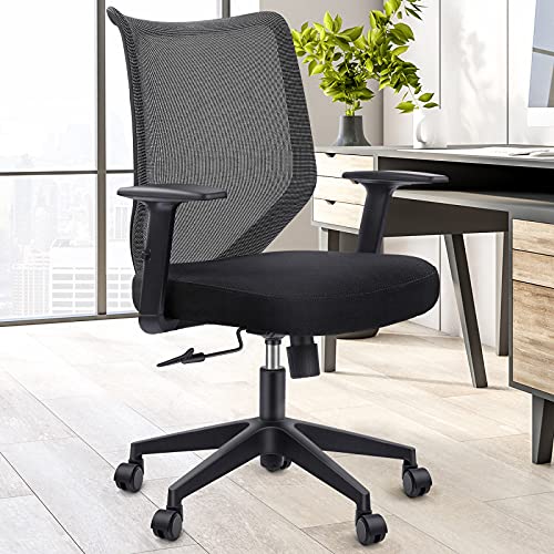ETasker Ergonomic Office Chair – Home Office Desk Chairs with Adjustable Arms, Breathable Mesh Computer Chair for Home Office