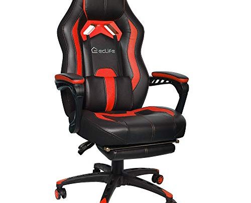 Gaming Chair Racing Style Office Chair Video Game Chair,High Back PU Leather PC Racing Computer Desk Office Swivel Recliner with…