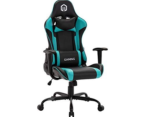 Video Gaming Chair with Headrest and Lumbar Cushion, Computer Racing Chair with Ergonomic High Backrest, Adjustable Desk Chair for Office…