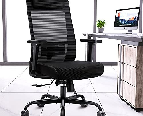 DAVEJONES Ergonomic Office Chair – Computer Desk Chairs High Back with Lumbar Support, 3D Adjustable Arms