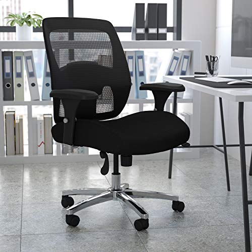 Flash Furniture HERCULES Series 24/7 Intensive Use Big & Tall 500 lb. Rated Black Mesh Executive Ergonomic Office Chair with…