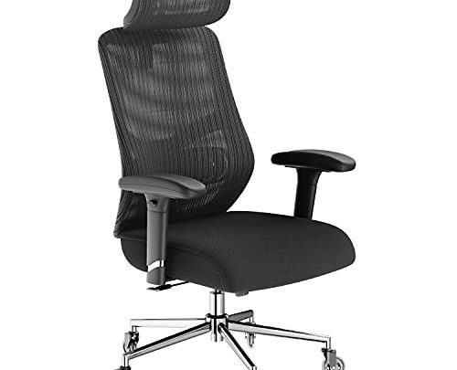 Truweo Ergonomic Executive Office Chair – Big and Tall with Inline Skate Caster Wheels – Heavy Duty Lumbar Support High…