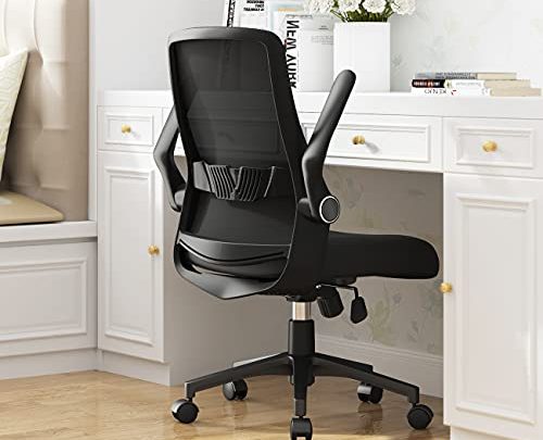 XiGoal Ergonomic Office Chair Home Office Desk Chairs Mesh Office Chair Modern Office Chair Task Chair with Flip Up Arms…