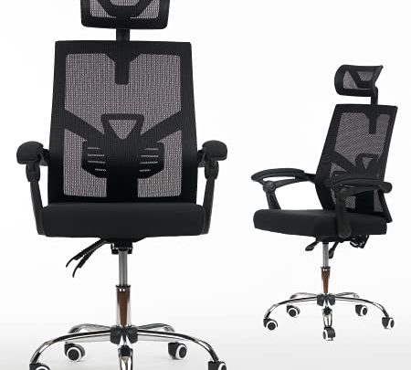 FLECTY Ergonomic Office Chair H47 with Lumbar Support Home Office Desk Chair, Comfortable Armrest & Headrest, Ultra Thick & Large…
