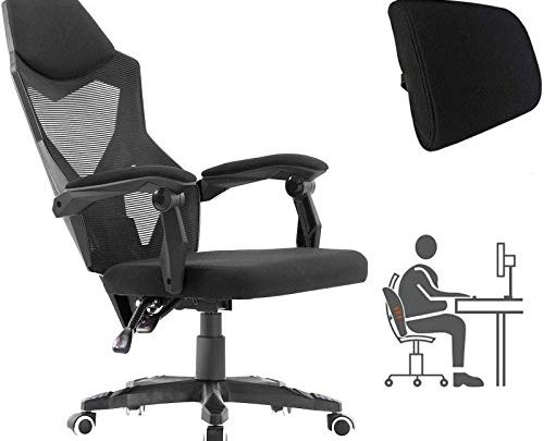 HOMEFUN Ergonomic Office Chair, High Back Executive Desk Chair Adjustable Comfortable Task Chair with Armrests with Lumbar Support Black