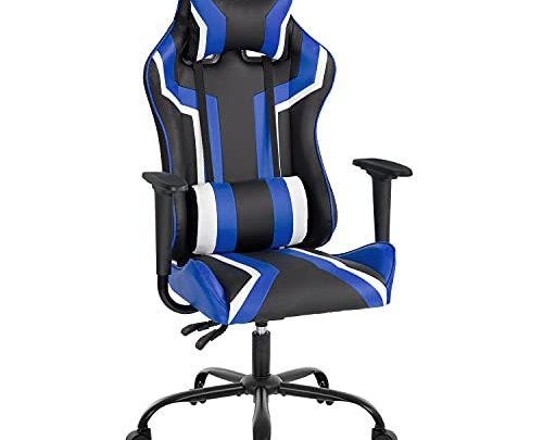 Gaming Chair Racing Desk Chair Ergonomic Office Chair Executive High Back PU Leather Computer Chair with Lumbar Support Task Rolling…