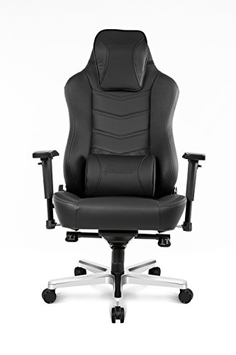 AKRacing Office Series Onyx Deluxe Executive Real Leather Desk Chair with High Backrest, Recliner, Swivel, Tilt, Rocker & Seat Height…