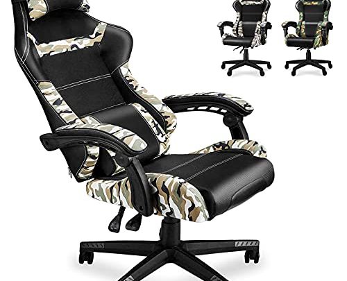 Huracan PC Game Chair Camo Camouflage Computer Gaming Chair Office Video Game Chairs with High Back Ergonomic Armrest Comfortable PU…