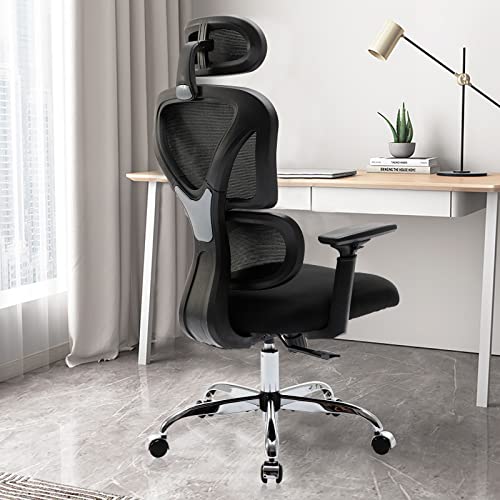 Ergonomic Office Chair, KERDOM Home Desk Chair, Comfy Breathable Mesh Task Chair, High Back Thick Cushion Computer Chair with Headrest…