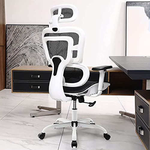 Ergonomic Office Chair, KERDOM Breathable Mesh Desk Chair, Lumbar Support Computer Chair with Flip-up Arms, Swivel Task Chair, Adjustable Height…
