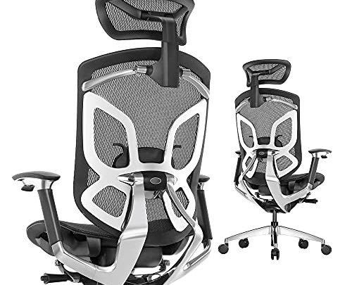ERGOUP Ergonomic Office Chair, Breathable High Back Desk Chair with 4D Armrest 3D Headrest, Mesh Computer Chair with Adjustable Lumbar…