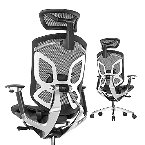 ERGOUP Ergonomic Office Chair, Breathable High Back Desk Chair with 4D Armrest 3D Headrest, Mesh Computer Chair with Adjustable Lumbar…