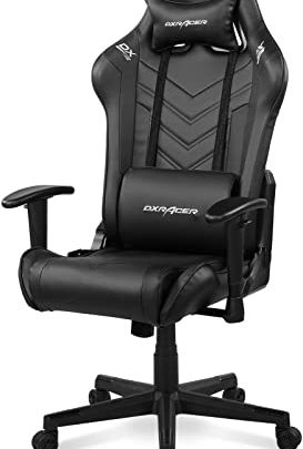 DXRacer P Series Gaming Chair, Premium PVC Leather Racing Style Office Computer Seat Recliner with Ergonomic Headrest and Lumbar Support,…