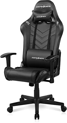 DXRacer P Series Gaming Chair, Premium PVC Leather Racing Style Office Computer Seat Recliner with Ergonomic Headrest and Lumbar Support,…