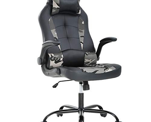 PC Gaming Chair Ergonomic Office Chair Cheap Desk Chair PU Leather Racing Chair Executive Swivel Rolling Computer Chair with Lumbar…
