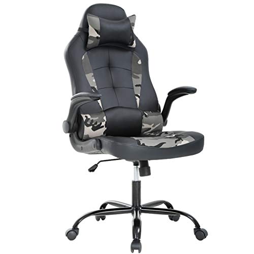 PC Gaming Chair Ergonomic Office Chair Cheap Desk Chair PU Leather Racing Chair Executive Swivel Rolling Computer Chair with Lumbar…