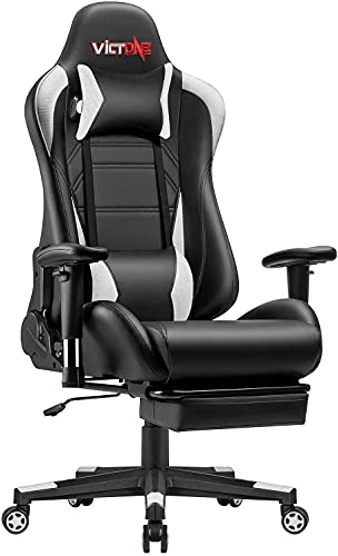 VICTONE Gaming Chair Racing Office Computer Chair Video Game Ergonomic Chair with Footrest Large Size High Back Gaming Desk Chair…
