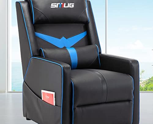 Gaming Recliner Gamer Chair for Adults – PU Leather Gaming Sofa Comfortable Movie Theater Chairs Ergonomic Single Couch for Living…