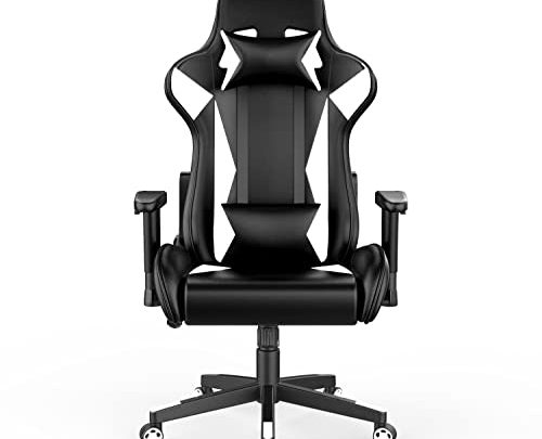 HOMEFLA Gaming, Racing Style Office Computer Desk Chair Ergonomic High Reclining Tilt Back Adjustable Armrest Height with Removable Headrest &…