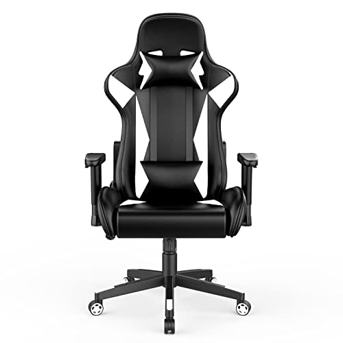 HOMEFLA Gaming, Racing Style Office Computer Desk Chair Ergonomic High Reclining Tilt Back Adjustable Armrest Height with Removable Headrest &…