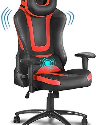 sunseen Video Game Chair Ergonomic Computer Gaming Chair PU Leather Racing Chair High-Back Desk Office Chair Adjustable Swivel Chair with…