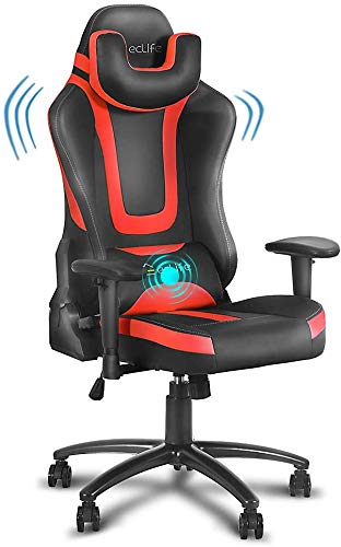 sunseen Video Game Chair Ergonomic Computer Gaming Chair PU Leather Racing Chair High-Back Desk Office Chair Adjustable Swivel Chair with…