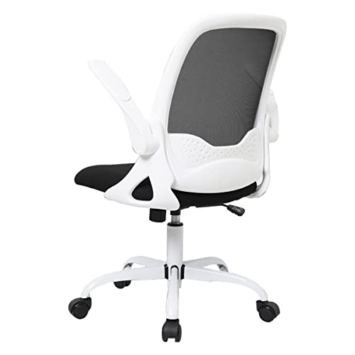 Sytas Office Chair Ergonomic Small Desk Chair Rolling Swivel Mesh Computer Task Chair with Flip-up Arms and Adjustable Height，for Adults…